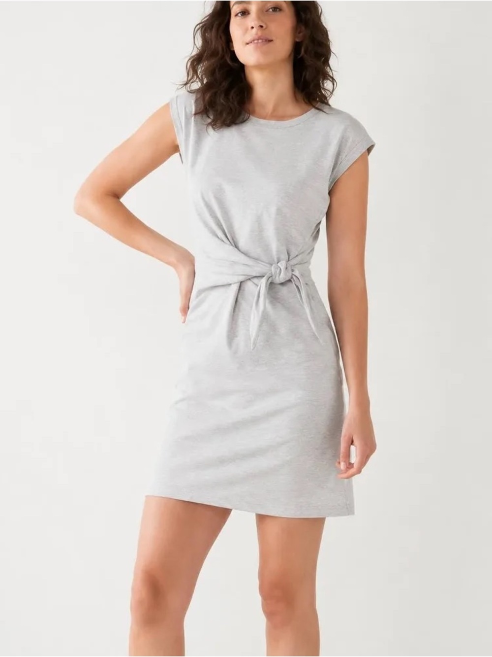Nine West Cap Sleeve Tie-Front Mini Dress